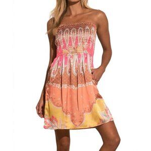 Elan Bali Strapless Mini Dress, size M, NWT